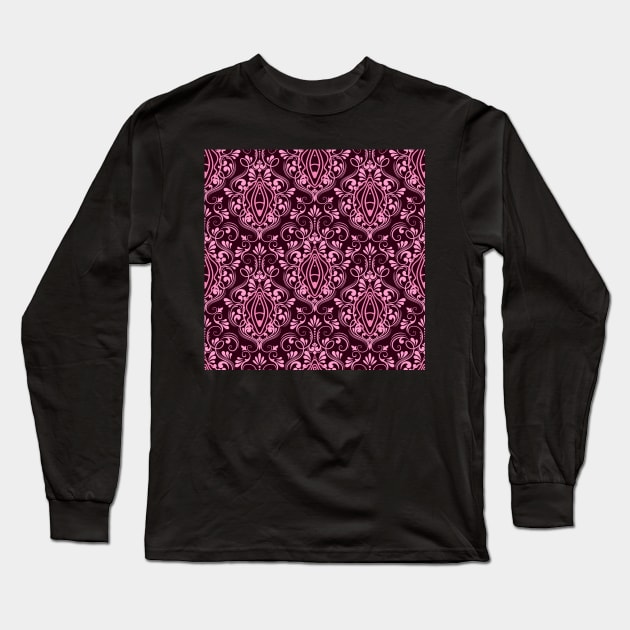 Labial Damask Long Sleeve T-Shirt by implexity